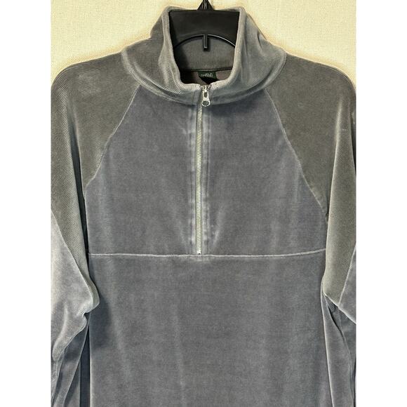 Wild Fable Womens 1/4 Zip Collared Sweatshirt Gray Size Large - Picture 2 of 11